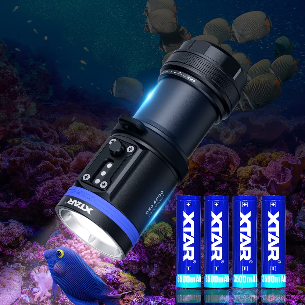 XTAR D30-4000 懐中電灯 4000LM 100m防水 Amazon.com: XTAR D30 4000 Lumen Scuba Diving Flashlight Video